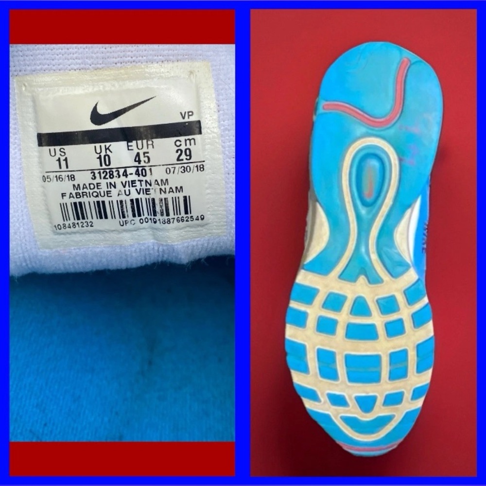 🛜🟥US 11- Nike Air Max 97 “Blue Hero" 2018 {312834-401} Men's Sneak - Picture 13 of 14